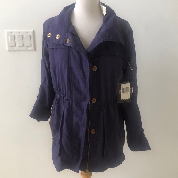 7 For All Mankind Hooded Jacket Purple Size Small - Picture 1 of 8